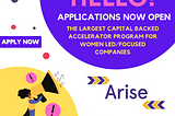 StrongHer Ventures in Partnership With WeWork Labs Opens Applications for Its ARISE Accelerator