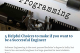 4 helpful choices to make if you want to be a successful engineer