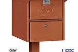Copper Aluminum Roadside Mailbox with Outgoing Tray | Image