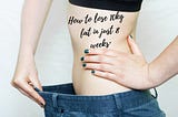 How can you lose 10kg + fat in just 8 weeks