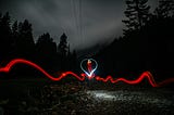 Heartbeat made with lights.