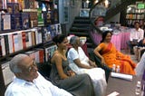 At a book launch.