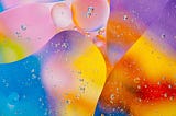 Bright colored baloons with glitter
