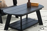 Eco-Friendly Black Adirondack Coffee Table with Weather-Resistant Design | Image