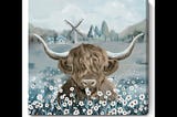 highland-cow-bathroom-wall-art-rustic-farmhouse-picture-cute-cattle-in-the-white-daisy-flower-bush-a-1