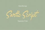 Sartic Script Font