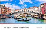 Ten Helpful Tips for First Time Visitors to Italy — Letter to Sons