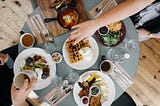 Food on a table