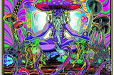 studio-b-the-shroomer-mushroom-flockless-uv-black-light-blacklight-trippy-poster-24x36-inches-1
