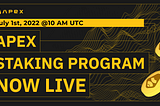 ApeX Staking Program: Start Earning Now!