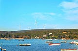 Beautiful lake and windmills