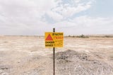 A danger mines sign.