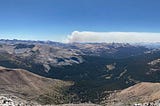 Some Photos of the Wildfire Smoke from Actively Burning Fires in Yosemite National Park