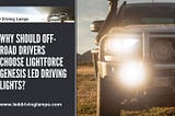 Lightforce Genesis LED Driving Lights