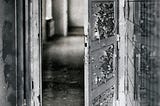 Door to hell — or our third, West-facing room