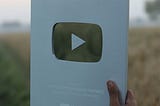 Silver play button (unfortunately not mine)