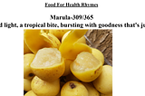 Food for Health–Rhymes–Marula-309/365