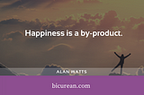 Happiness is a By-Product — BiCurean Consulting
