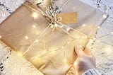Wrapped Christmas gift.