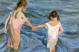 tableau Enfants dans la mer, Joaquin Sorolla