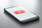 Phone with the YouTube logo
