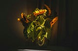 A sunflower bouquet. 