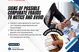 Signs of possible corporate frauds to notice and avoid