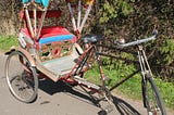 A rickshaw