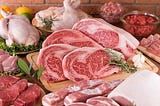 FIGURE SHOWING RED MEAT AND WHITE MEAT.