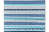 Stylish Blue Stripe Outdoor Rug | Image