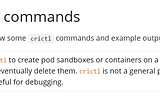 docker to crio 사용시 알아야 할 것들