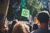 A flag of Extinction Rebellion