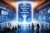 An image created for your article “Top AI Content Humanizers 2024: Boost Your Text’s Humanity”. It features a futuristic scene that visually captures the essence of modern AI tools enhancing text with a human touch.