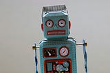 Clockwork robot toy
