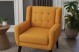 modern-cotton-linen-upholstered-armchair-tufted-accent-chair-orange-1