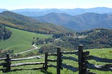 Hillside of a farm in East Tennessee