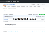 How To: GitHub Basics