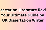 How to draft a dissertation literature review