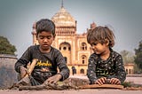 A typical scene of poverty in India and other poor countries