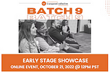 Transparent Collective Announces Announces Startups Selected for the Batch 9 Early Stage Program