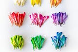 Flower pedals in various colors