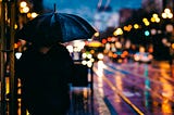Umbrella California St rain