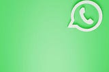 a WhatsApp logo against a green background.