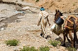 The horse, the man and his son.