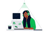 Developer working on laptop