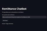 DEVELOPMENT OF AN AI-POWERED REMITTANCE CHATBOT