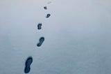 Footprints in the snow