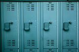 A row of lockers.