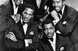 The Temptations publicity photo. Clockwise from top: David Ruffin, Melvin Franklin, Otis Williams, Eddie Kendricks, and Paul Williams.