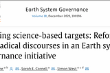 Science Based Targets: Transactionally Reformist or Transformatively Radical?